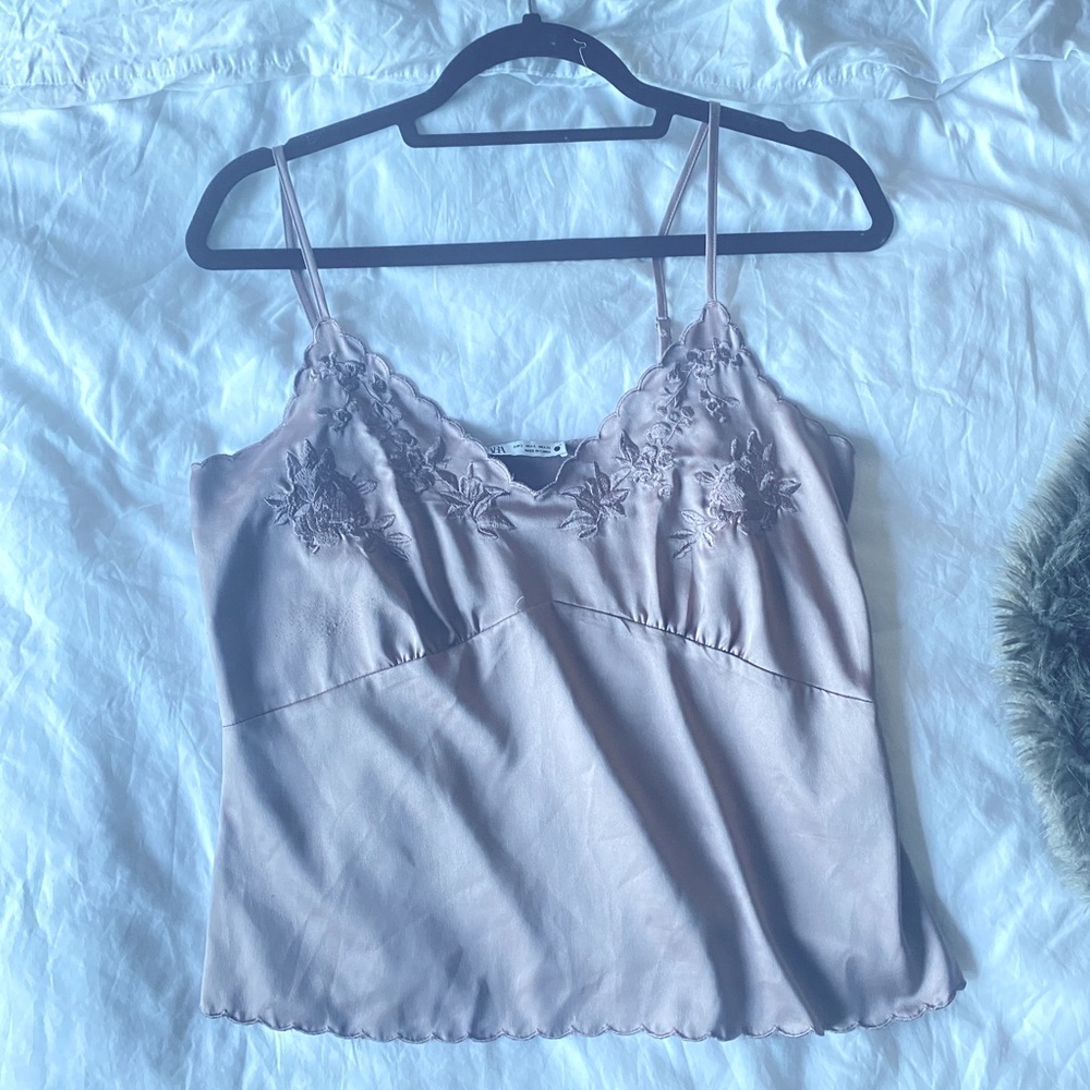 Purple flower tank top
